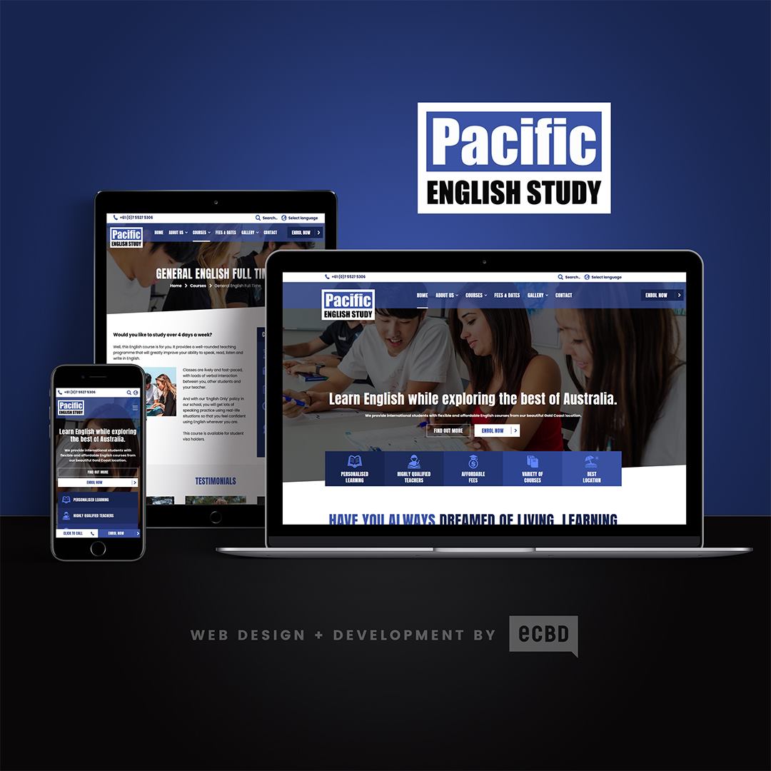Pacific English Study New Website